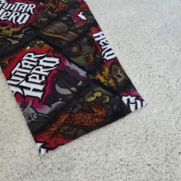 Guitar Hero Mens Pajama Pants All Over Print Size M 32 34 Cotton - Picture 5 of 9